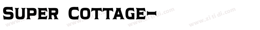 Super Cottage字体转换